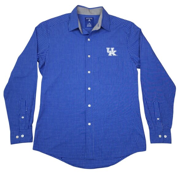 Antigua Slim Fit Button-Up Shirt Embroidered UK Wildcats University of Kentucky - Picture 2 of 9